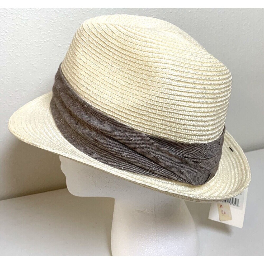 NWT Broner Wear It! Straw Fedora Beige One Size 88-769 Dadcore Grandpa Core VTG